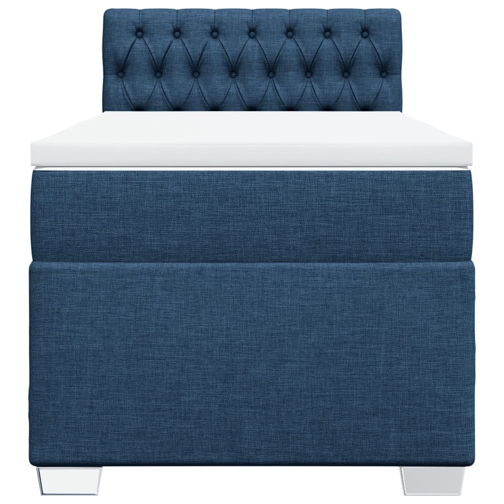 Giroletto a Molle con Materasso Blu 90x190 cm in Tessuto | homemem39
