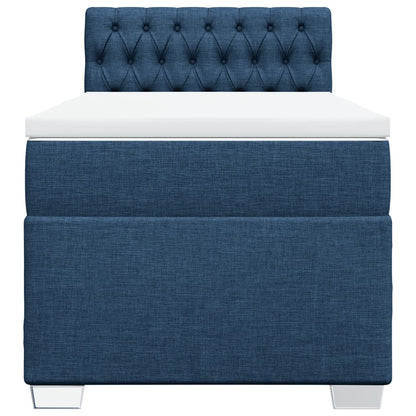 Giroletto a Molle con Materasso Blu 90x190 cm in Tessuto | homemem39