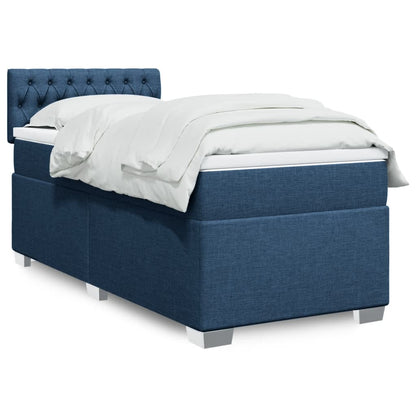 Giroletto a Molle con Materasso Blu 90x190 cm in Tessuto | homemem39