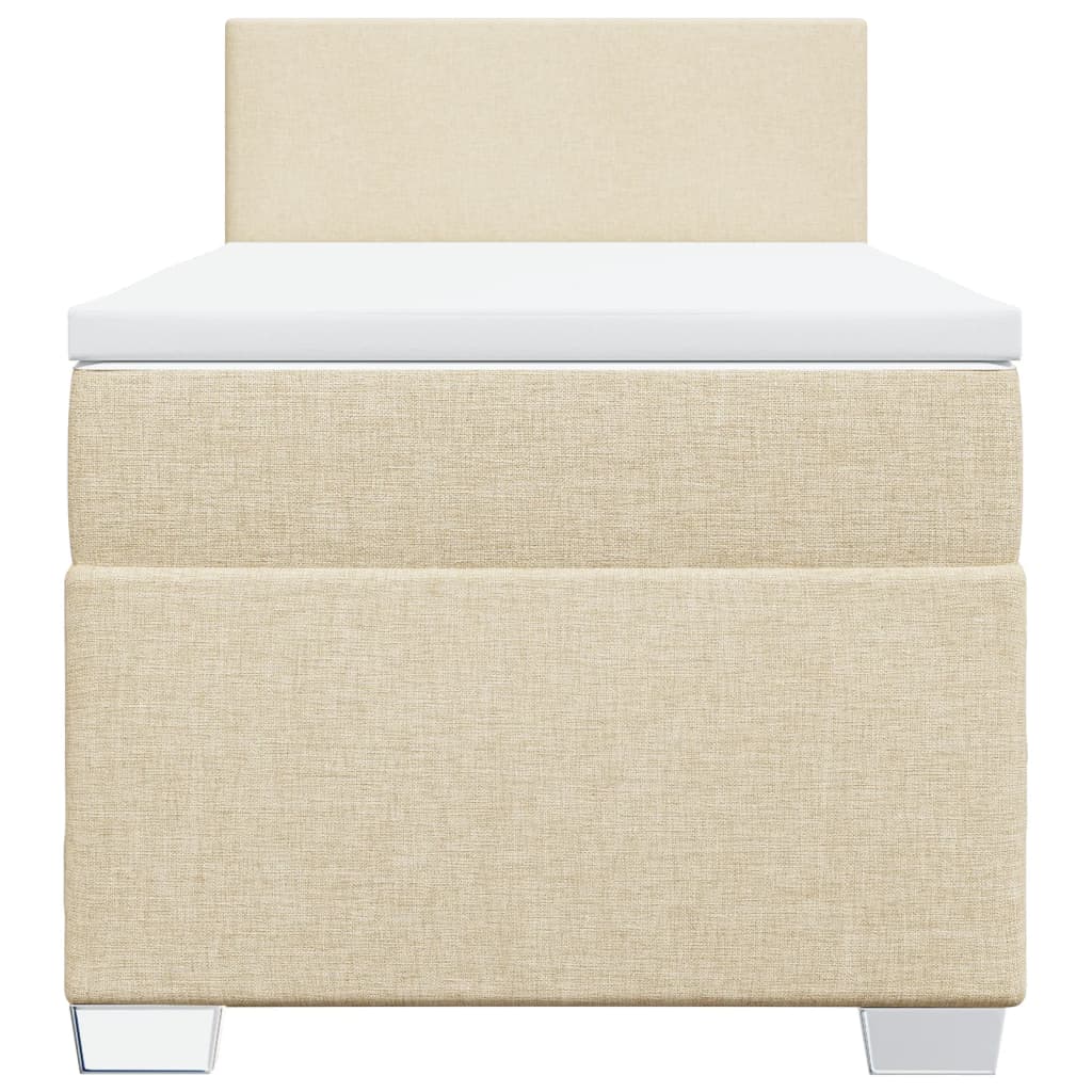 Giroletto a Molle con Materasso Crema 90x200 cm inTessuto | homemem39