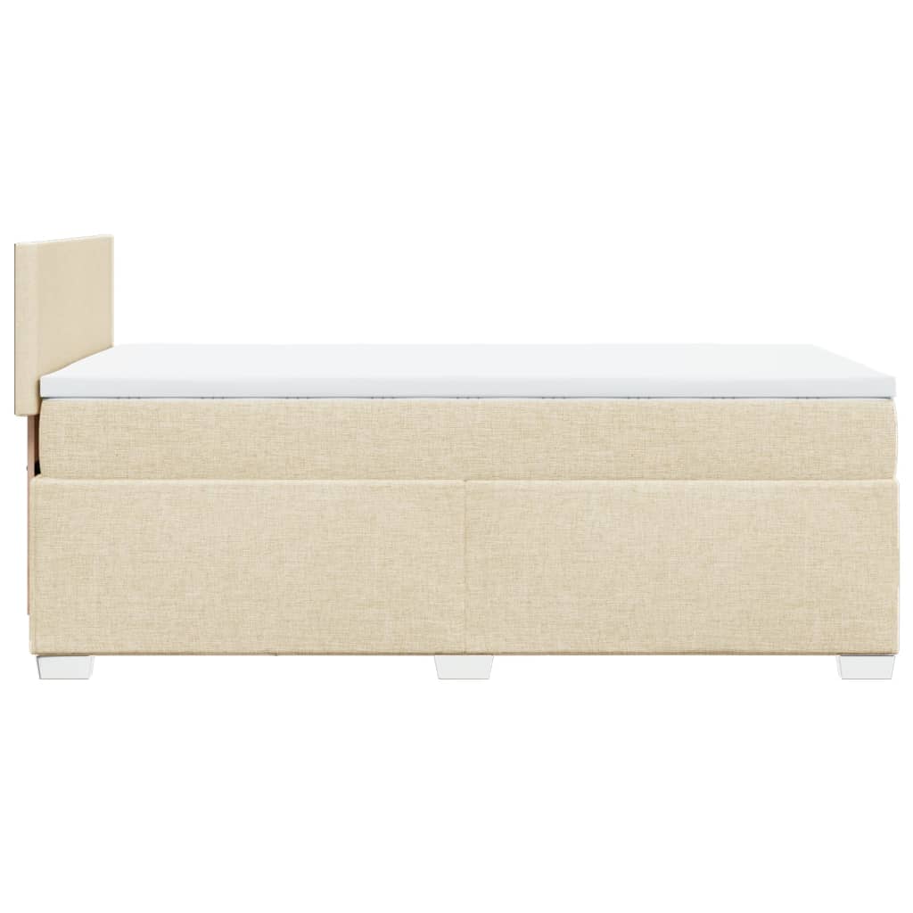 Giroletto a Molle con Materasso Crema 90x200 cm inTessuto | homemem39