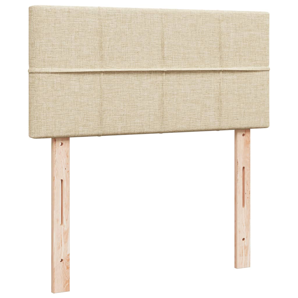 Giroletto a Molle con Materasso Crema 90x200 cm inTessuto | homemem39
