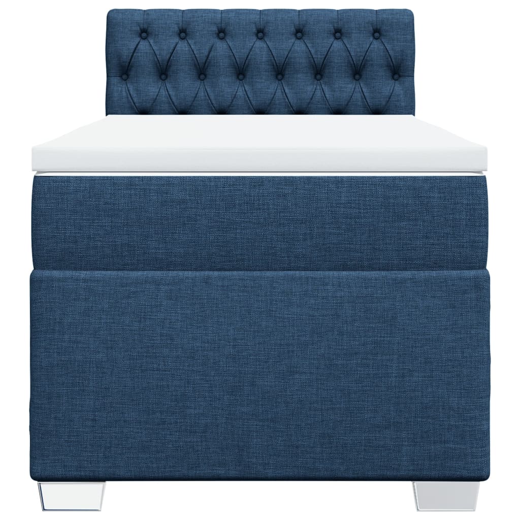 Giroletto a Molle con Materasso Blu 90x200 cm inTessuto | homemem39