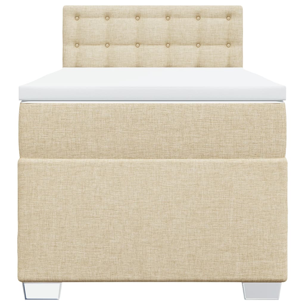 Giroletto a Molle con Materasso Crema 90x200 cm inTessuto | homemem39