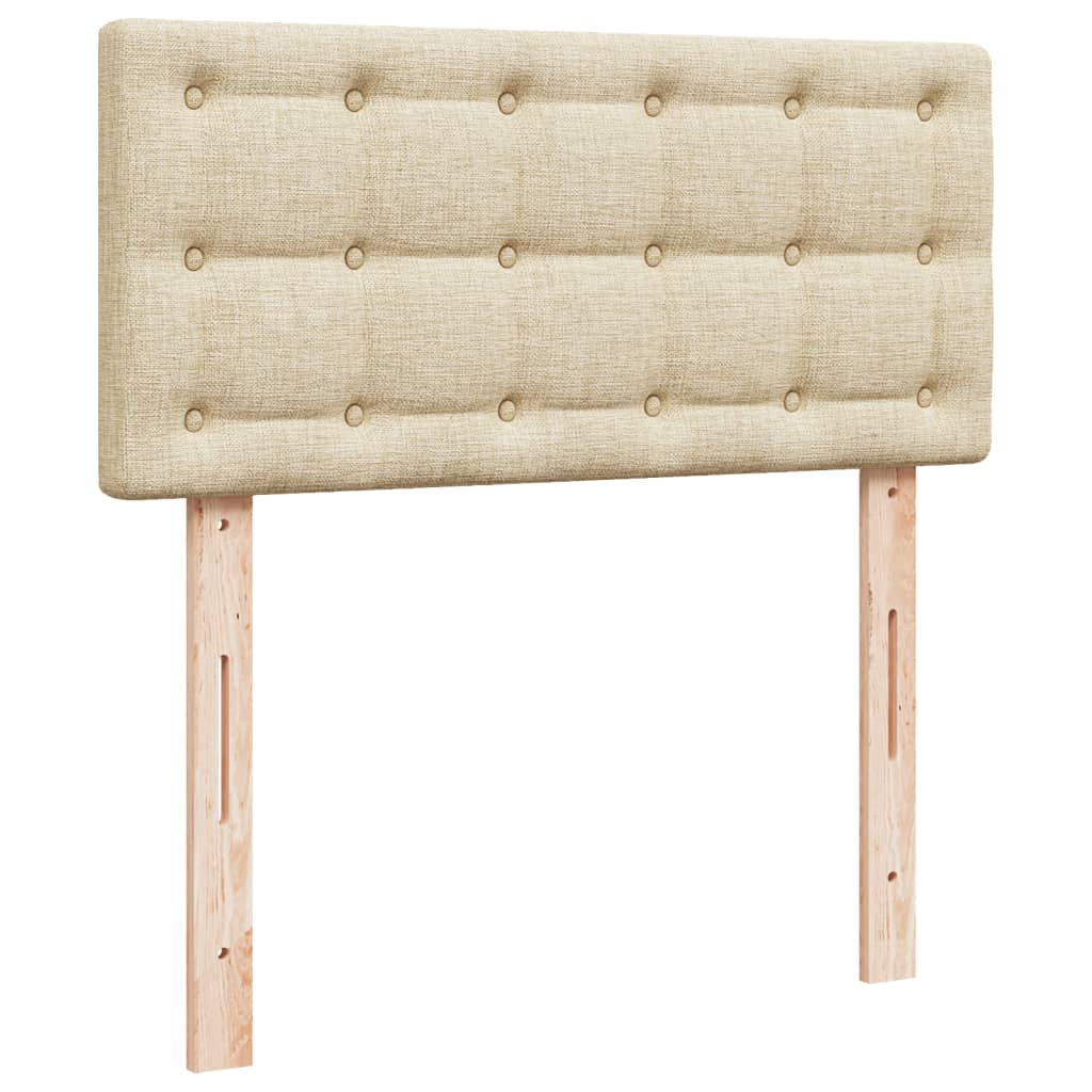Giroletto a Molle con Materasso Crema 90x200 cm inTessuto | homemem39