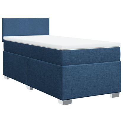 Giroletto a Molle con Materasso Blu 100x200 cm in Tessuto | homemem39