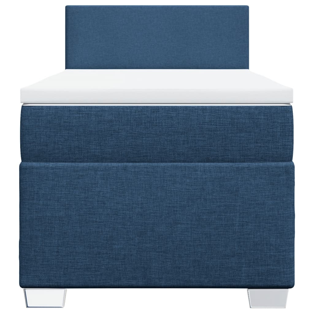 Giroletto a Molle con Materasso Blu 100x200 cm in Tessuto | homemem39