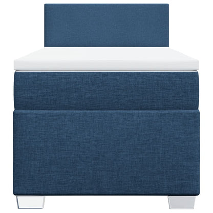 Giroletto a Molle con Materasso Blu 100x200 cm in Tessuto | homemem39