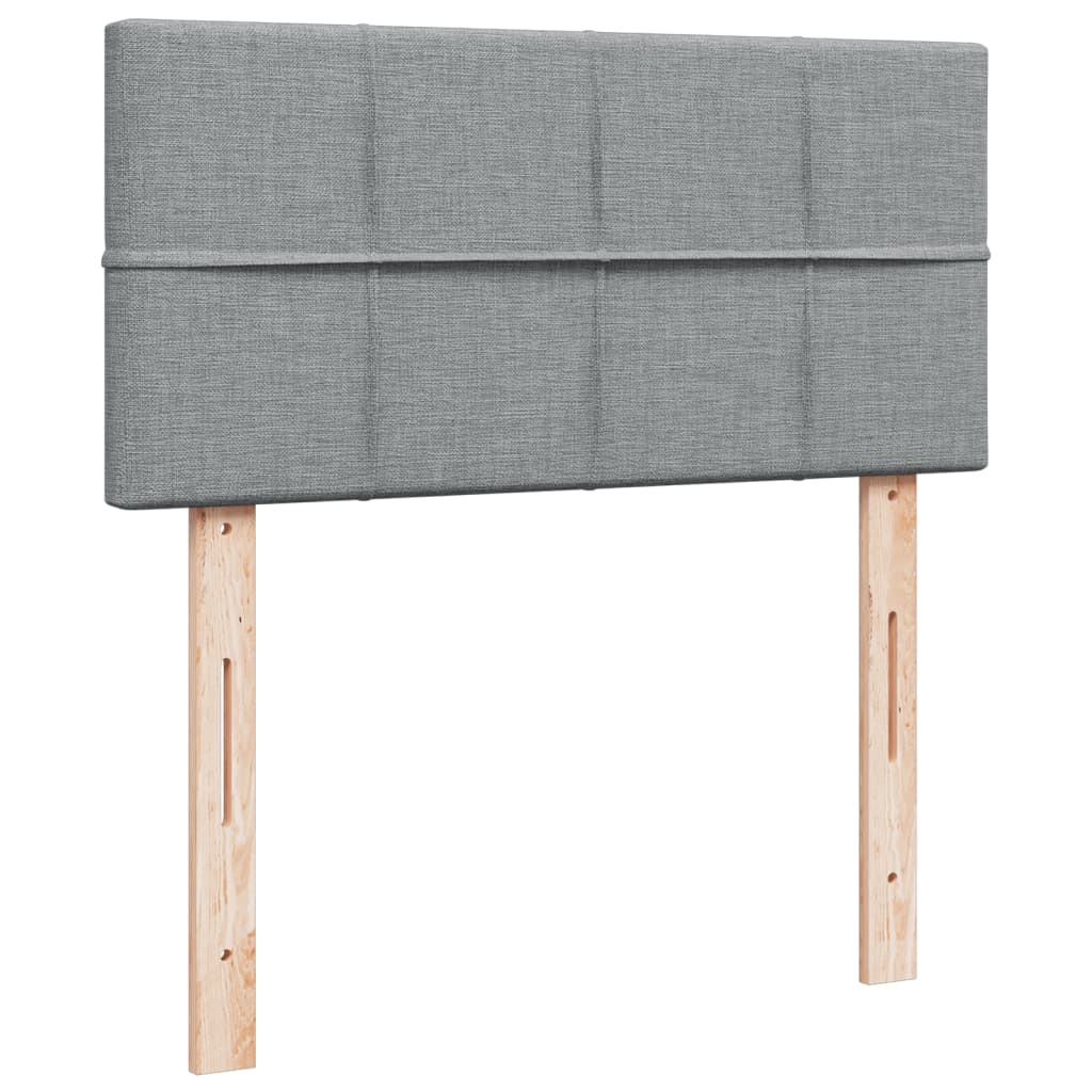 Giroletto a Molle con Materasso Grigio Chiaro100x200 cm Tessuto | homemem39