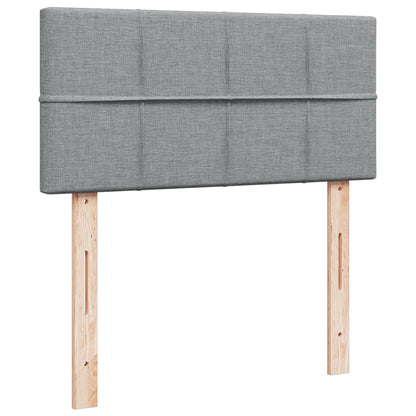Giroletto a Molle con Materasso Grigio Chiaro100x200 cm Tessuto | homemem39