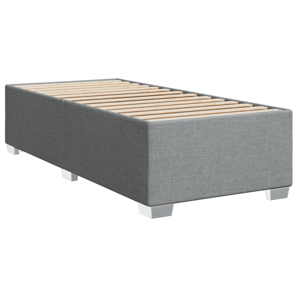Giroletto a Molle con Materasso Grigio Chiaro100x200 cm Tessuto | homemem39