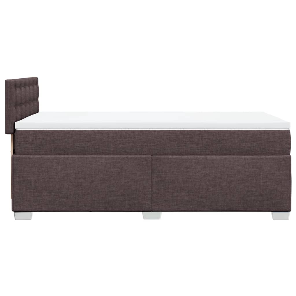Giroletto a Molle con Materasso Marrone Scuro 100x200cm Tessuto | homemem39