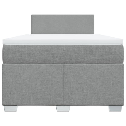 Giroletto a Molle con Materasso Grigio Chiaro 120x190cm Tessuto | homemem39