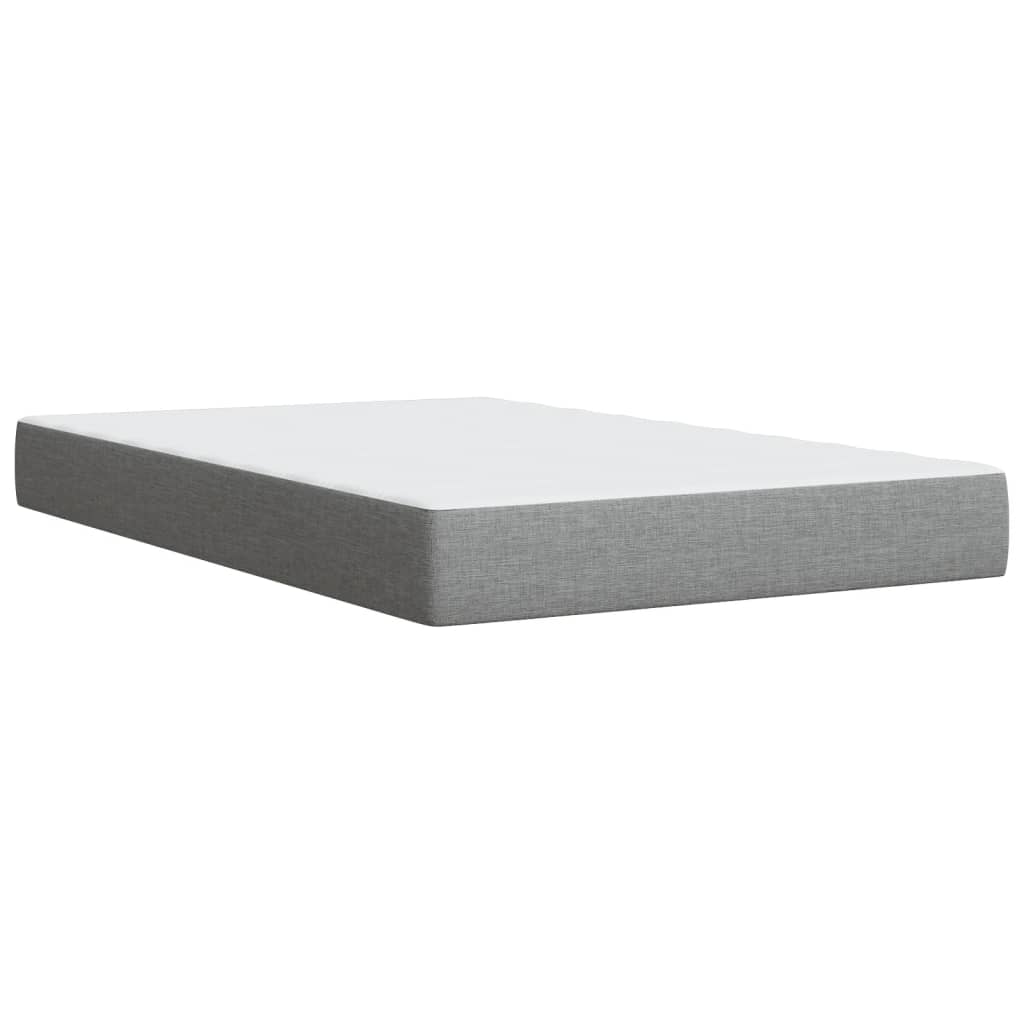 Giroletto a Molle con Materasso Grigio Chiaro 120x190cm Tessuto | homemem39