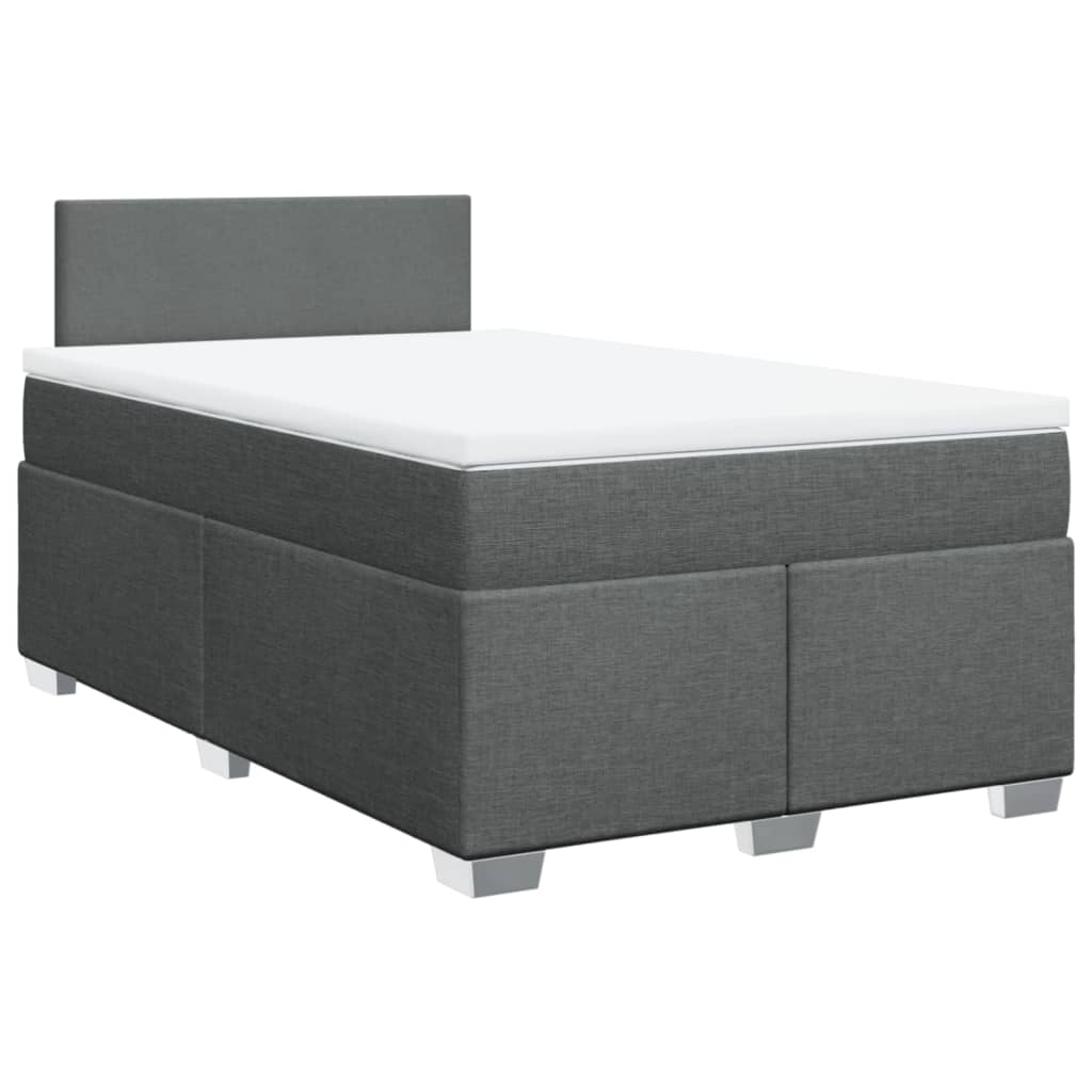Giroletto a Molle con Materasso Grigio Scuro 120x190cm Tessuto | homemem39