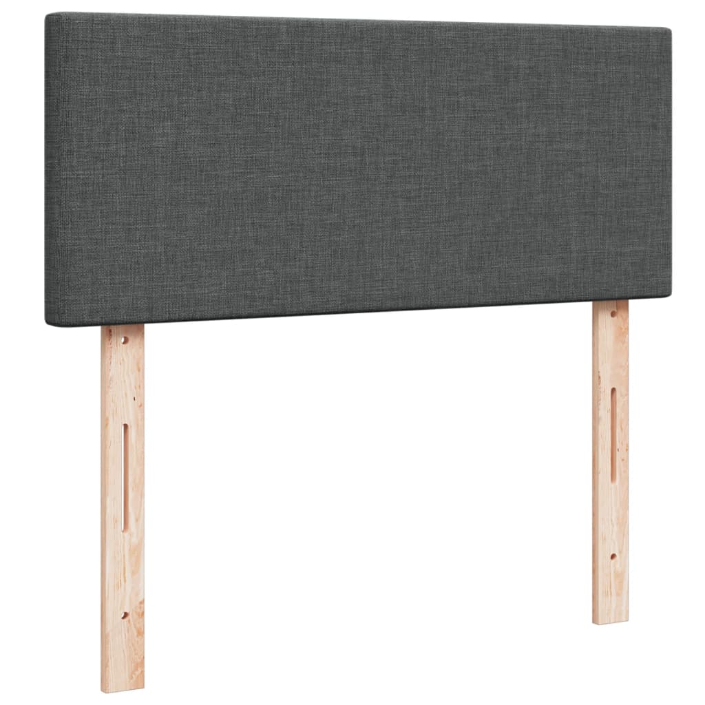 Giroletto a Molle con Materasso Grigio Scuro 120x190cm Tessuto | homemem39