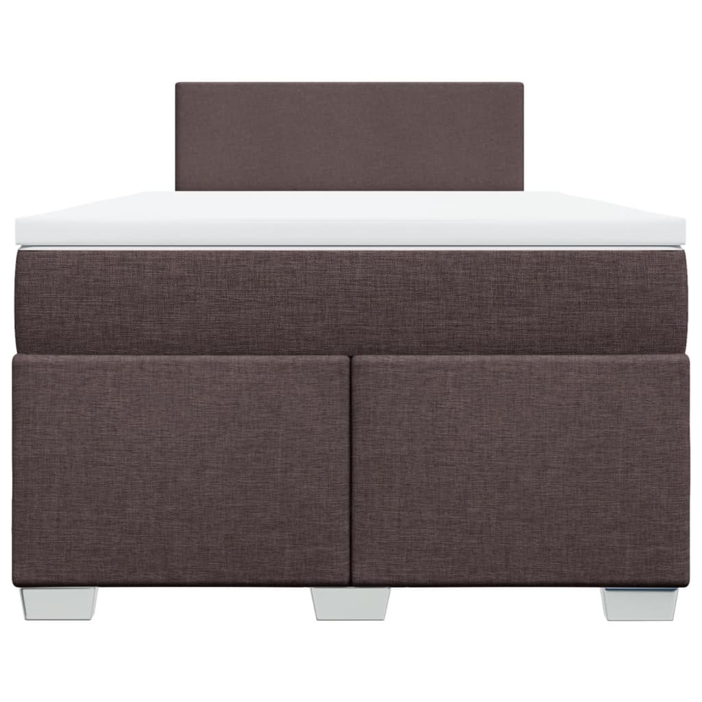 Giroletto a Molle con Materasso Marrone Scuro 120x190cm Tessuto | homemem39