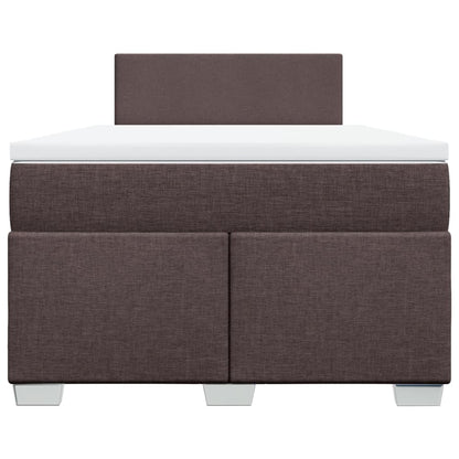 Giroletto a Molle con Materasso Marrone Scuro 120x190cm Tessuto | homemem39