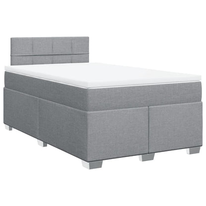 Giroletto a Molle con Materasso Grigio Chiaro 120x190cm Tessuto | homemem39