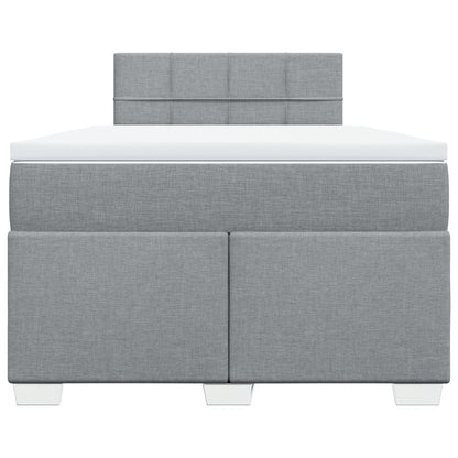 Giroletto a Molle con Materasso Grigio Chiaro 120x190cm Tessuto | homemem39