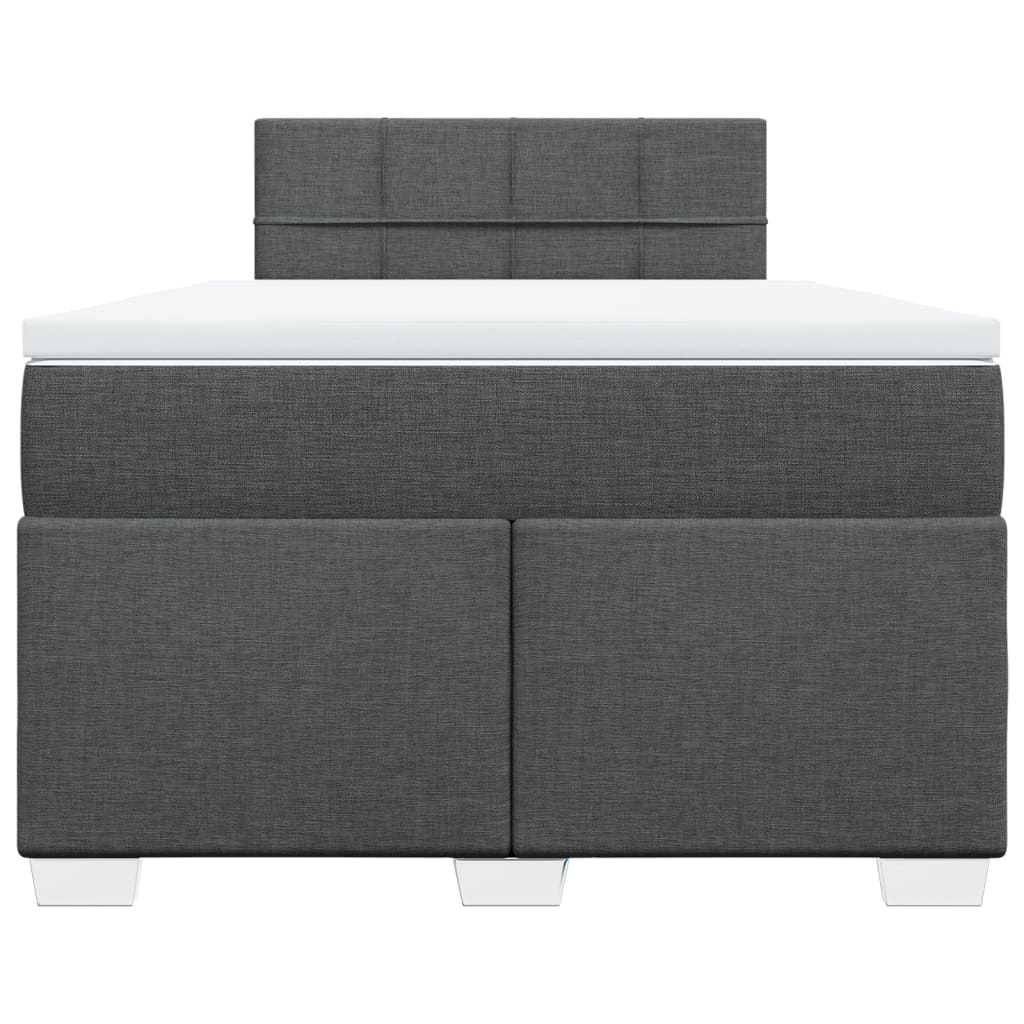 Giroletto a Molle con Materasso Grigio Scuro 120x190cm Tessuto