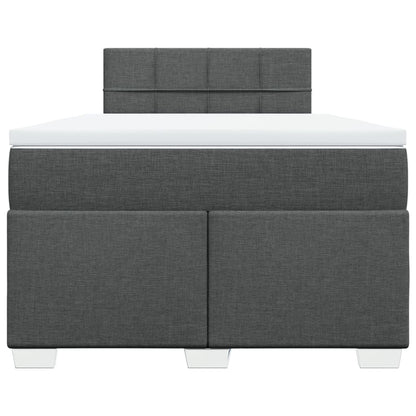 Giroletto a Molle con Materasso Grigio Scuro 120x190cm Tessuto