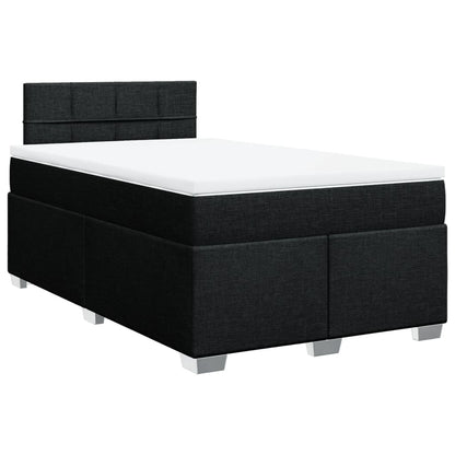 Giroletto a Molle con Materasso Nero 120x190 cm in Tessuto