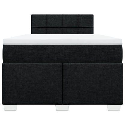 Giroletto a Molle con Materasso Nero 120x190 cm in Tessuto