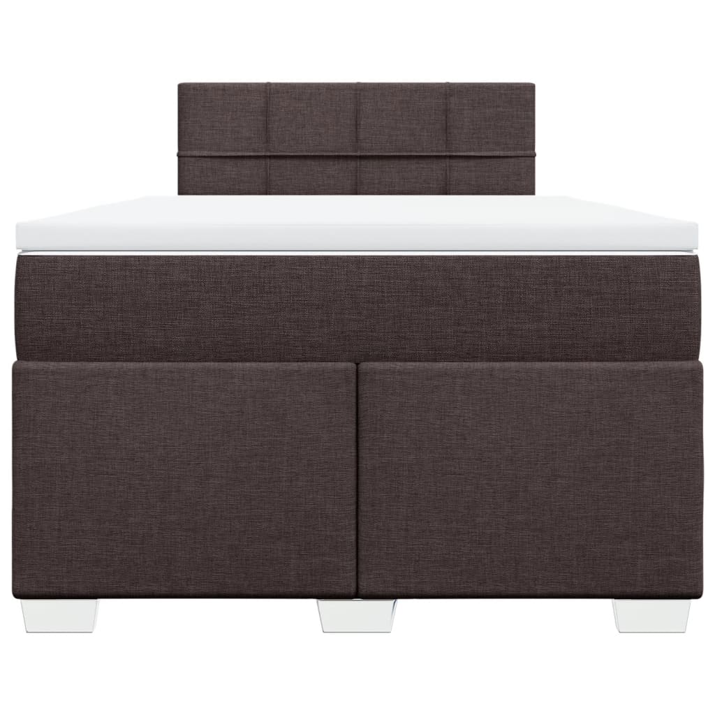 Giroletto a Molle con Materasso Marrone Scuro 120x190cm Tessuto | homemem39