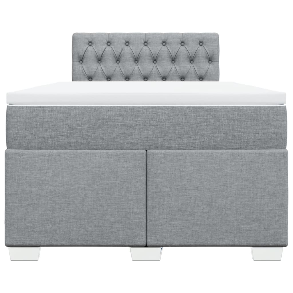 Giroletto a Molle con Materasso Grigio Chiaro 120x190cm Tessuto | homemem39