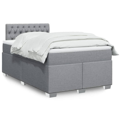 Giroletto a Molle con Materasso Grigio Chiaro 120x190cm Tessuto | homemem39