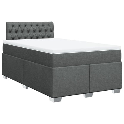 Giroletto a Molle con Materasso Grigio Scuro 120x190cm Tessuto