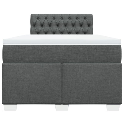 Giroletto a Molle con Materasso Grigio Scuro 120x190cm Tessuto