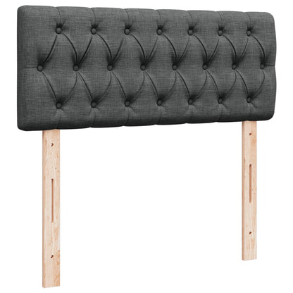 Giroletto a Molle con Materasso Grigio Scuro 120x190cm Tessuto