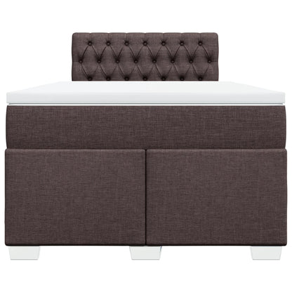 Giroletto a Molle con Materasso Marrone Scuro 120x190cm Tessuto | homemem39