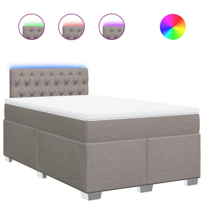 Giroletto a Molle con Materasso Tortora 120x190 cm in Tessuto | homemem39