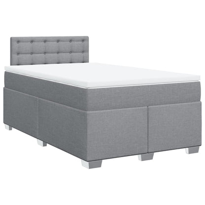 Giroletto a Molle con Materasso Grigio Chiaro 120x190cm Tessuto | homemem39