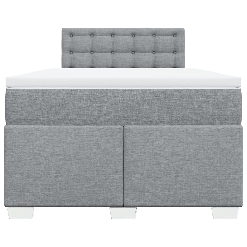 Giroletto a Molle con Materasso Grigio Chiaro 120x190cm Tessuto | homemem39