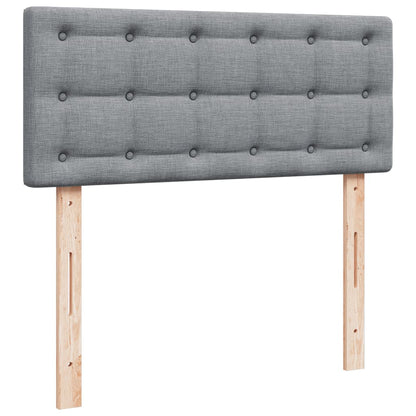 Giroletto a Molle con Materasso Grigio Chiaro 120x190cm Tessuto | homemem39