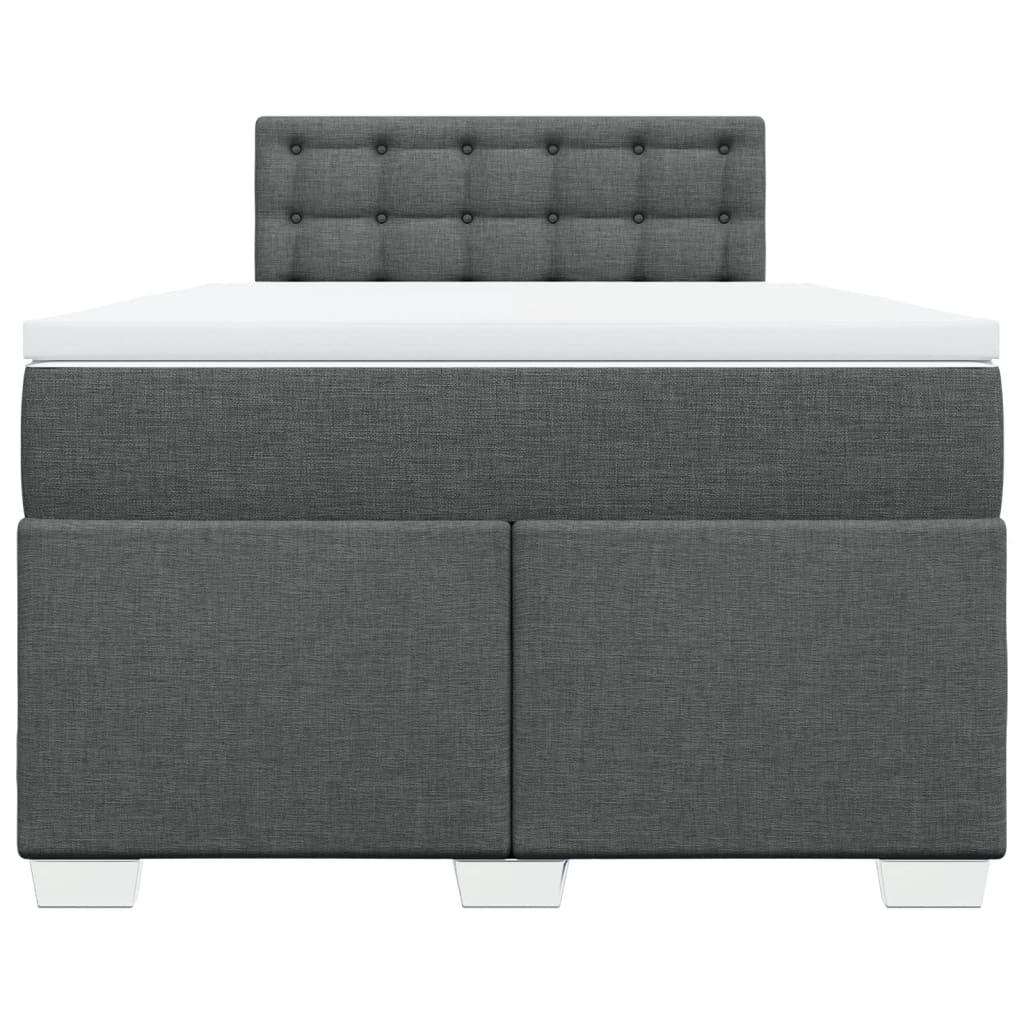 Giroletto a Molle con Materasso Grigio Scuro 120x190cm Tessuto