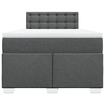 Giroletto a Molle con Materasso Grigio Scuro 120x190cm Tessuto