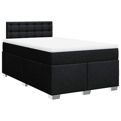Giroletto a Molle con Materasso Nero 120x190 cm in Tessuto