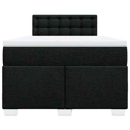 Giroletto a Molle con Materasso Nero 120x190 cm in Tessuto