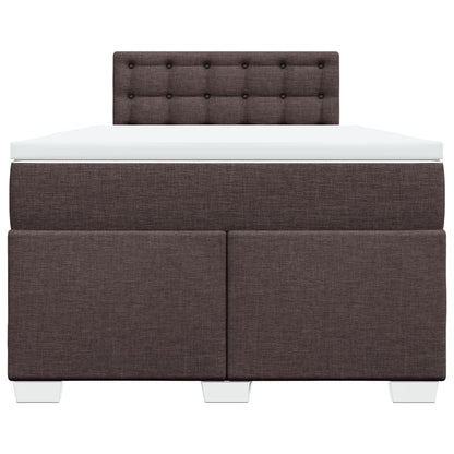 Giroletto a Molle con Materasso Marrone Scuro 120x190cm Tessuto | homemem39