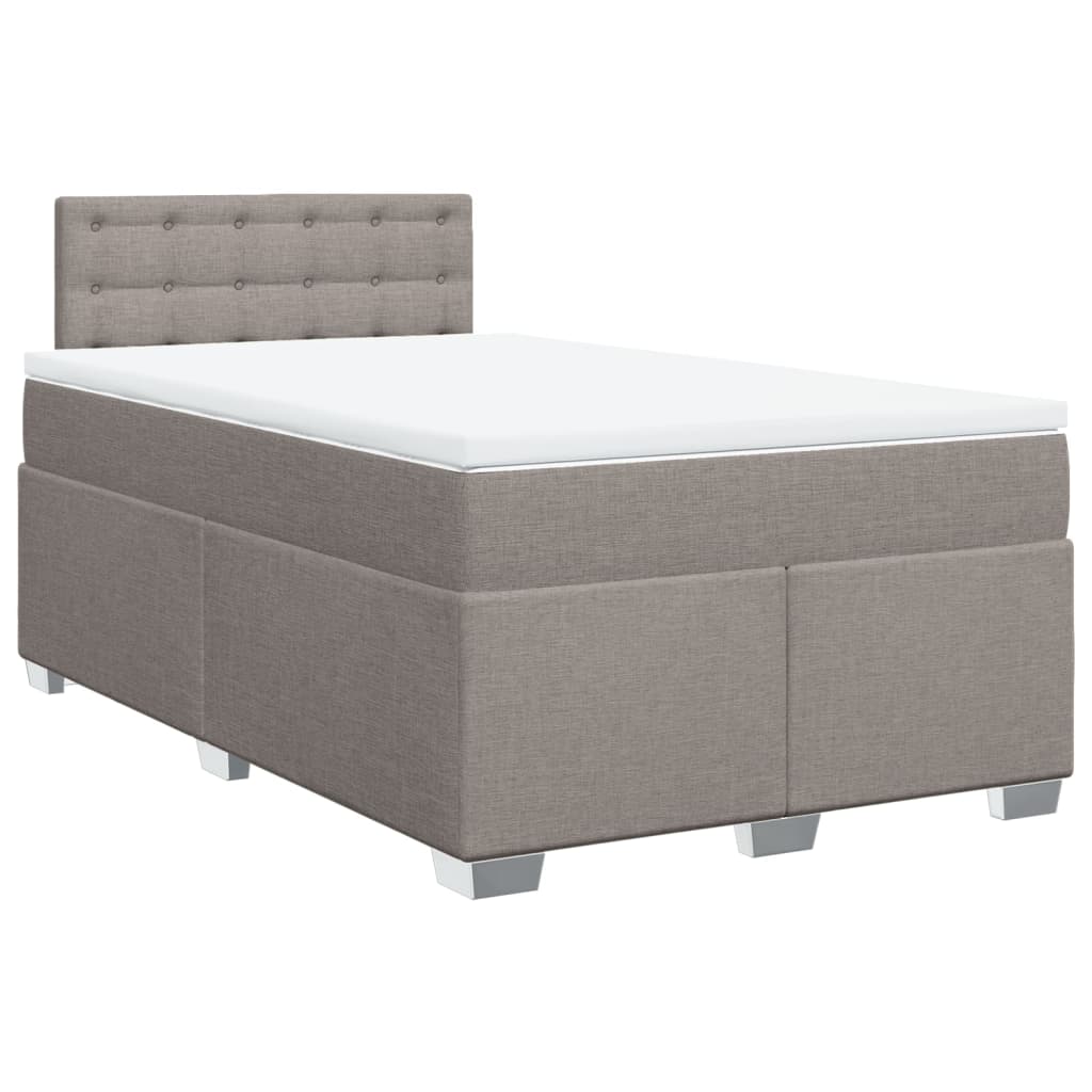 Giroletto a Molle con Materasso Tortora 120x190 cm in Tessuto | homemem39