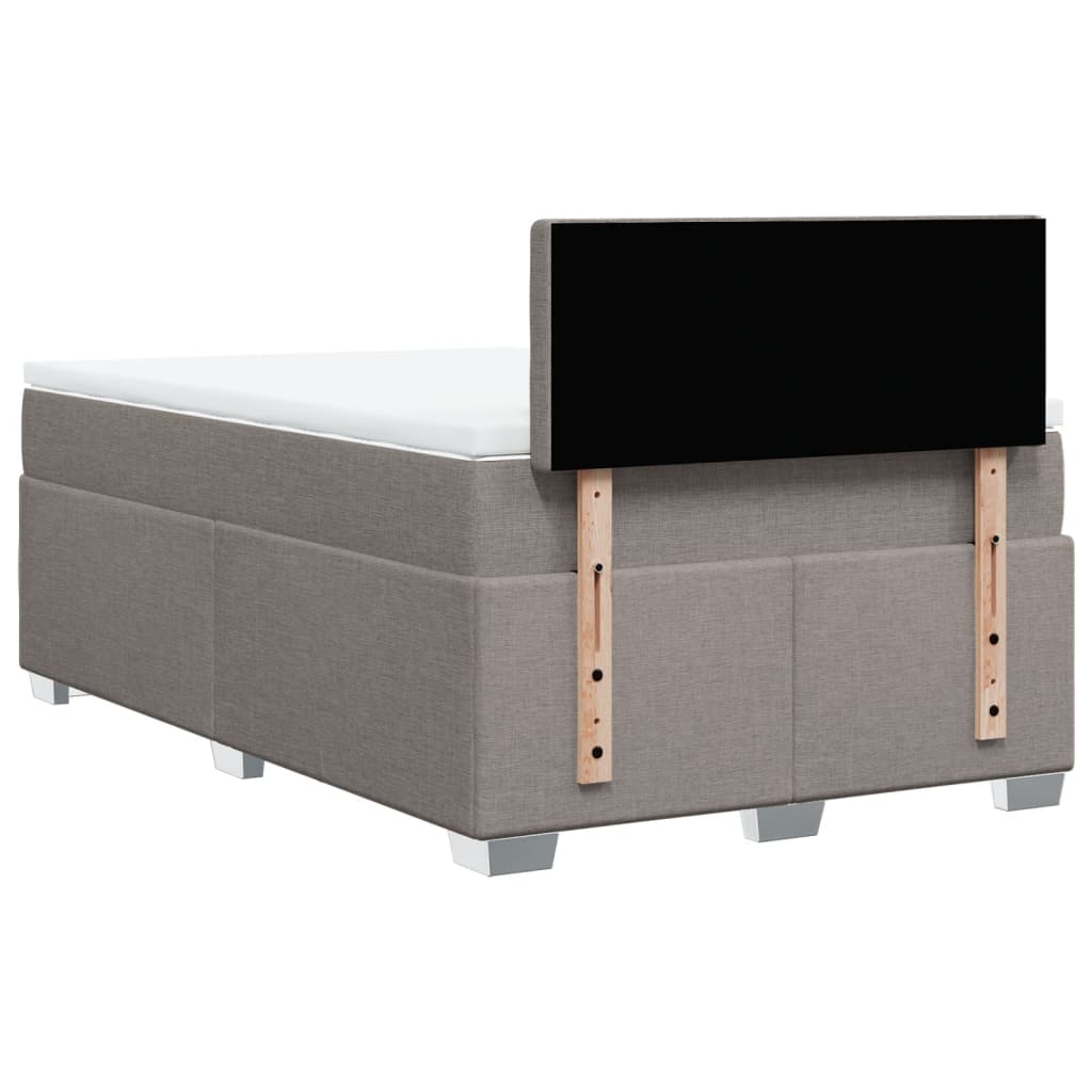 Giroletto a Molle con Materasso Tortora 120x190 cm in Tessuto