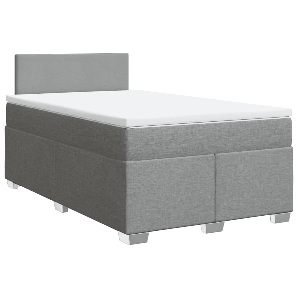 Giroletto a Molle con Materasso Grigio Chiaro 120x200cm Tessuto | homemem39