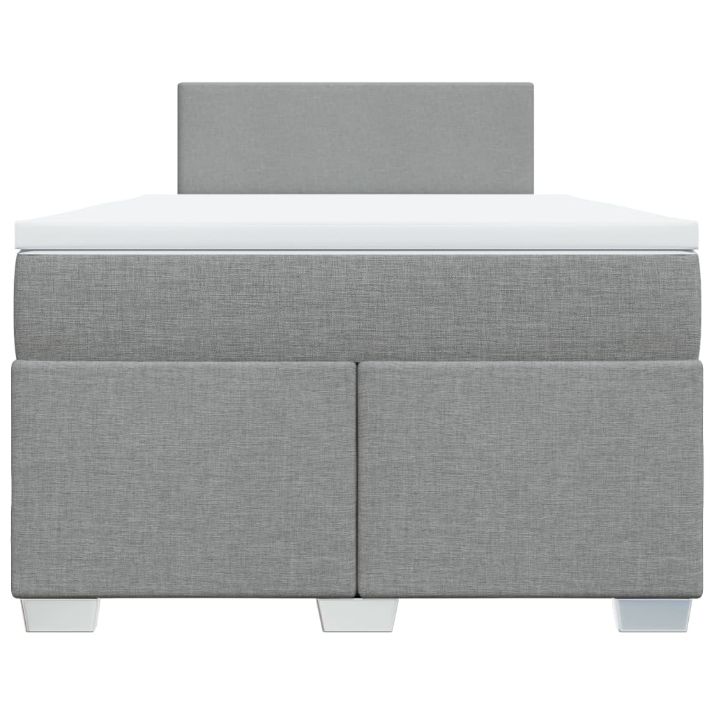 Giroletto a Molle con Materasso Grigio Chiaro 120x200cm Tessuto | homemem39