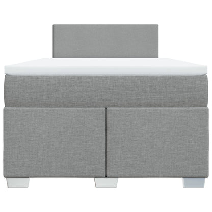 Giroletto a Molle con Materasso Grigio Chiaro 120x200cm Tessuto | homemem39