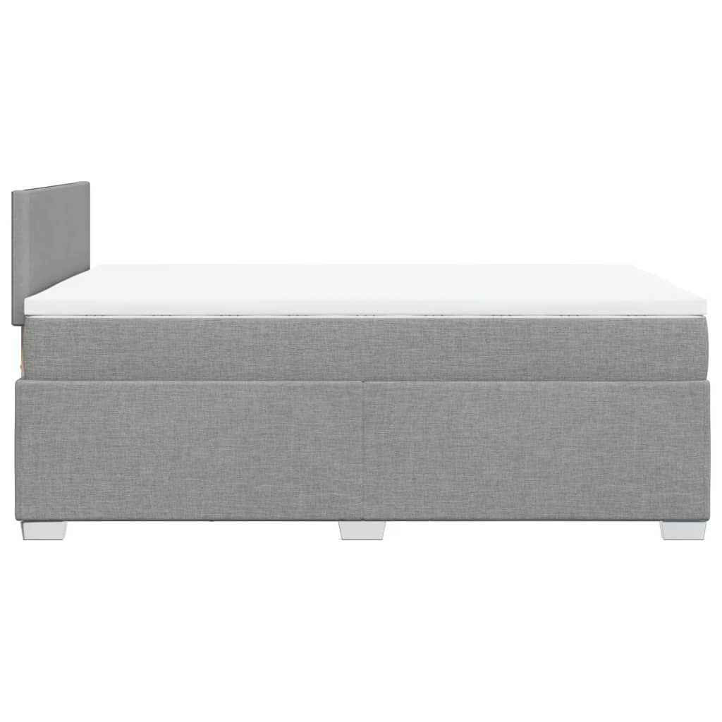 Giroletto a Molle con Materasso Grigio Chiaro 120x200cm Tessuto | homemem39